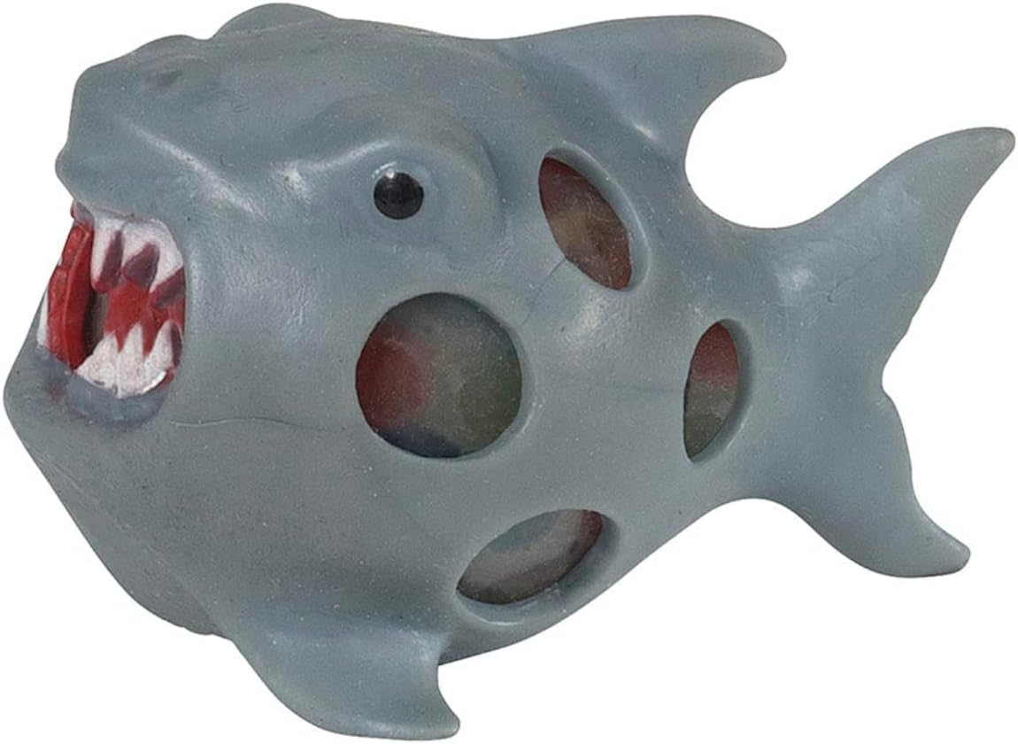 WARM FUZZY Toys Rainbow Bead Buddies Squishy Shark Toy | Stress Relief Toy Suitable for Autism & ADHD | Funny Sensory Fidget Great for Home, Classroom, Birthday Party Favors