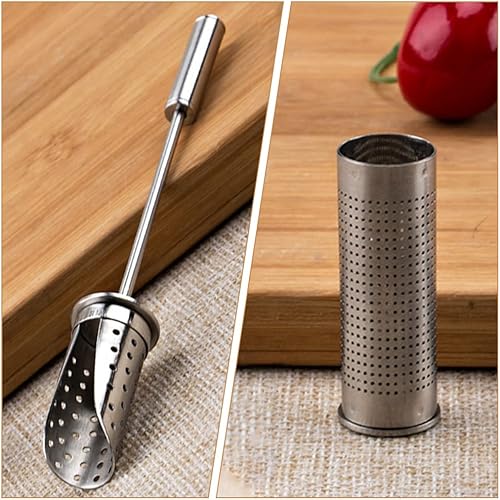 Miniatura 6 de Kichvoe Tubo infusor de colador de té de metal para té suelto, filtro de cocina reutilizable para elaborar cerveza, práctico difusor de malla fina