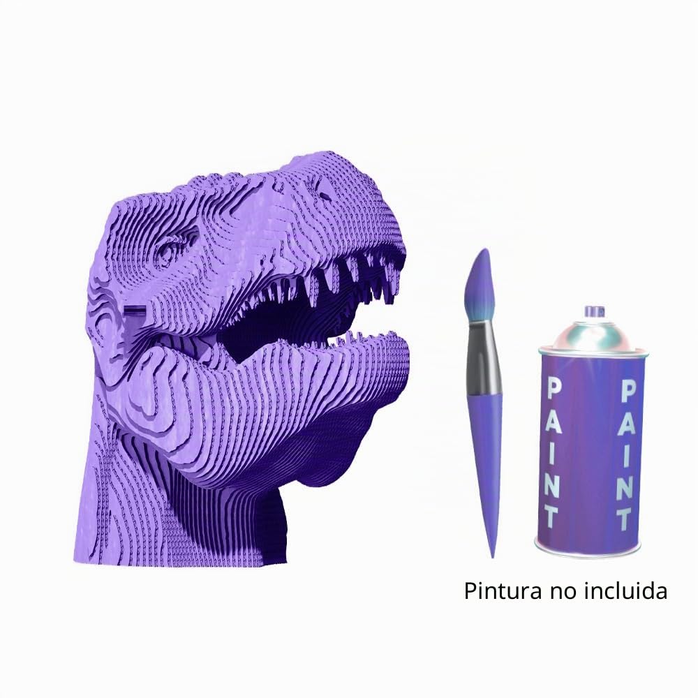 Dinosaurio T-Rex Puzzle 3D de Cartón – Maqueta para Montar