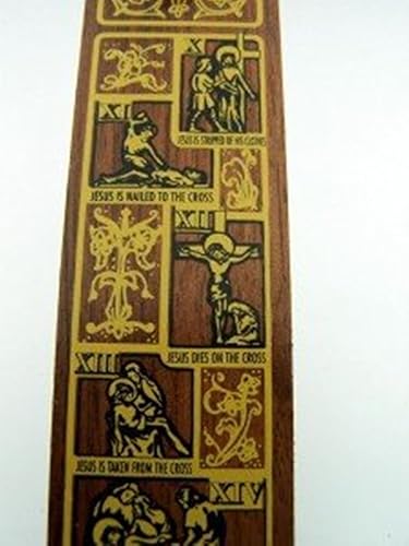 Miniatura 4 de Religious Gifts Crucifijo de pared de madera de las estaciones de la cruz, 12 pulgadas