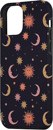 Miniatura 2 de Funda para iPhone 12 mini Whimsigoth estética hippie celestial vintage media luna sol