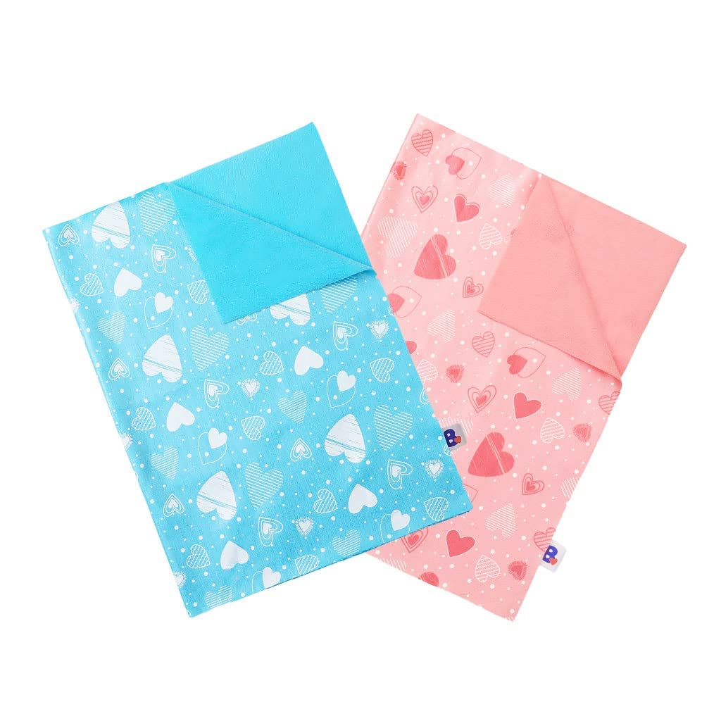 SuperBottoms Diaper Changing Mat for Baby – Waterproof & Washable Bed Protector | Super Absorbent, Lightweight, Breathable InstaDry Playmat (70cm x 100cm) – Pack of 2 (Medium)-image-4
