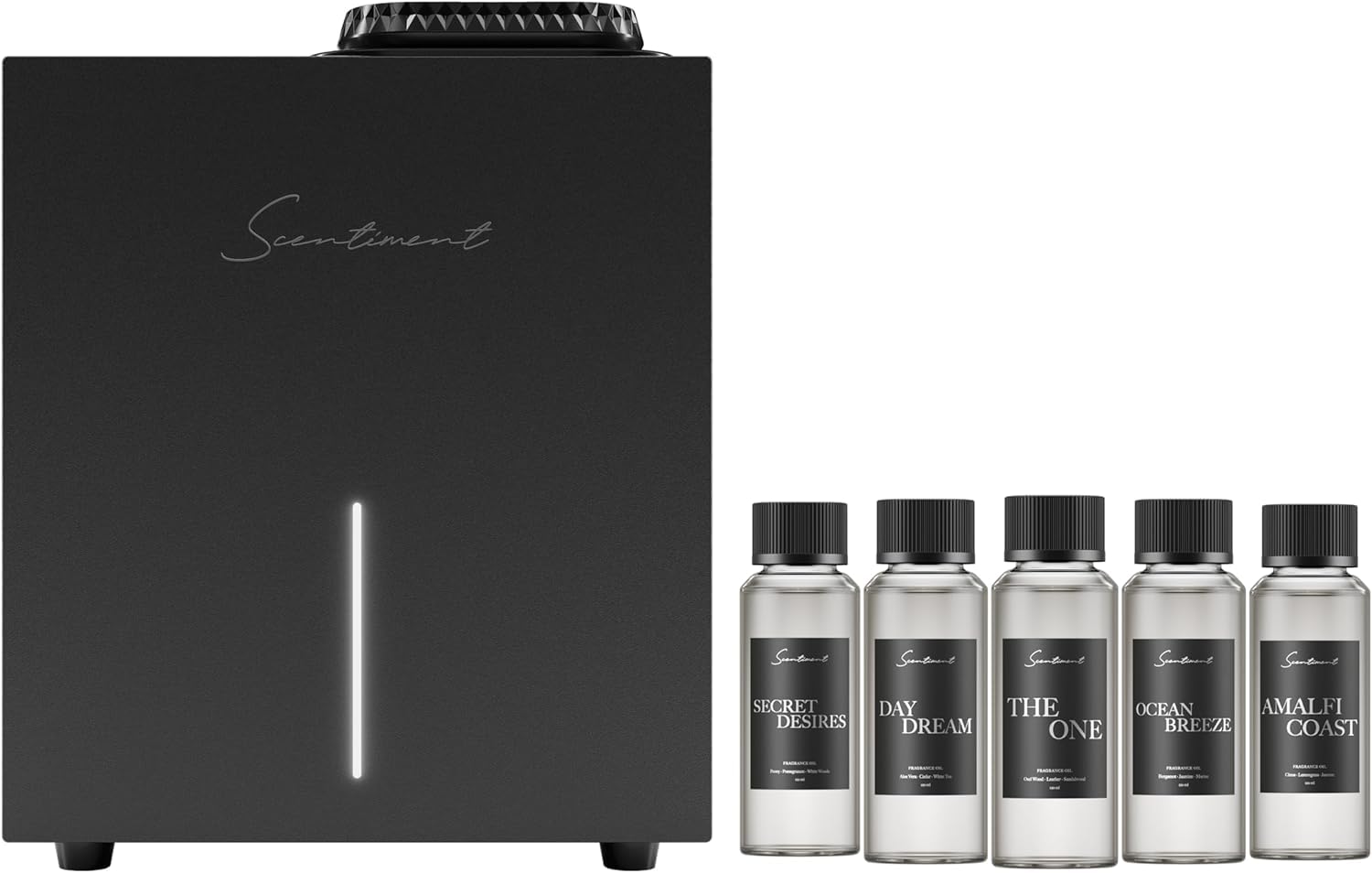 Scentiment Hotel Diffuser | Inspired by Elite Five Star & Luxury Hotel Scents | Aromatherapy Oils with Notes of Cardamom, Tuscan Leather, and Sandalwood (20ml, Top 5 Scents)