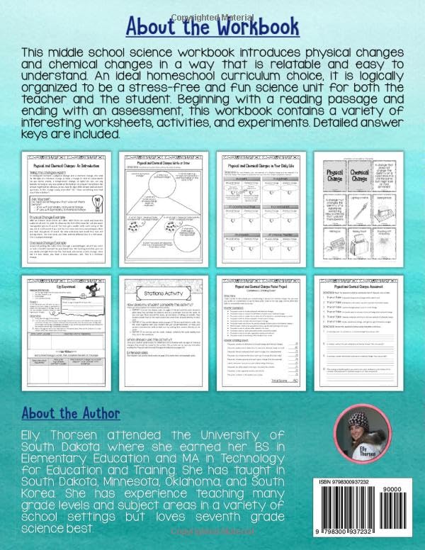 Physical and Chemical Changes Science Workbook Middle School: Physical Science Homeschool Curriculum; 5th, 6th, 7th, and 8th Grade Science Workbook; ... Kids 8-12; ; Science Workbook Middle Grade - Image 2