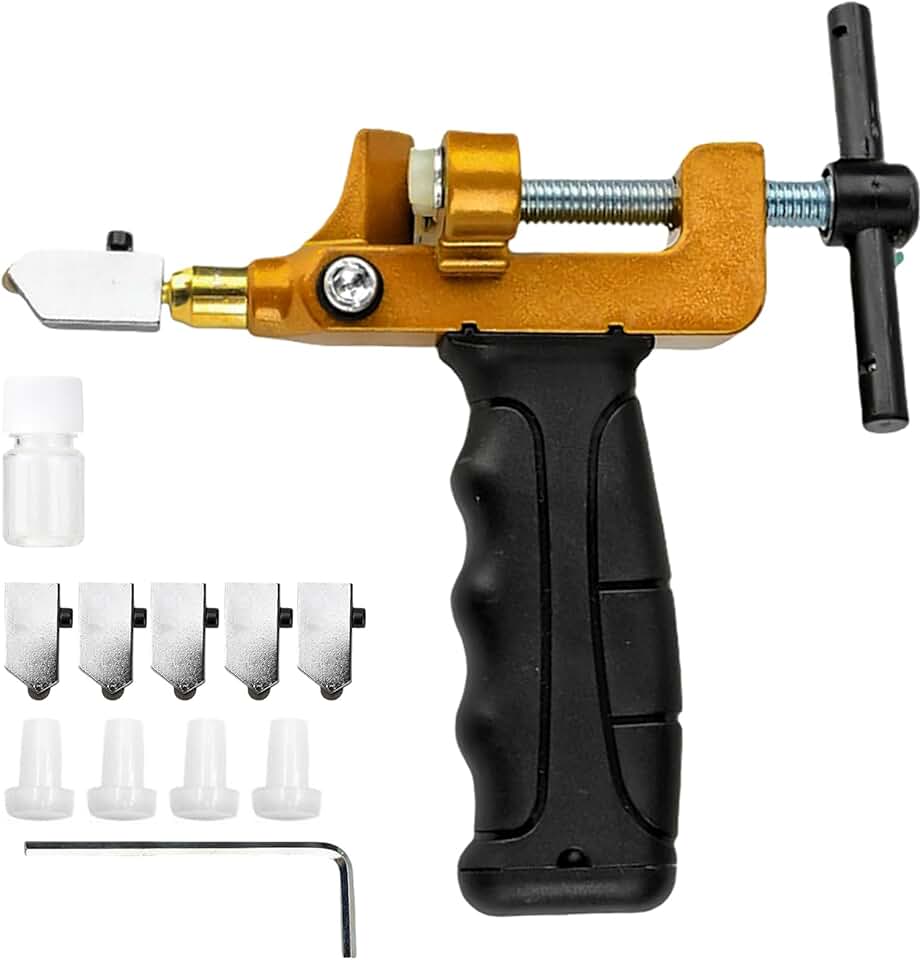 Riscador e Cortador Manual de Porcelanato, Pisos, Azulejos, Cerâmica, Telhas e Vidros - Ferramenta Profissional e Doméstica para Cortes Precisos em Reformas, Reparos e Instalações