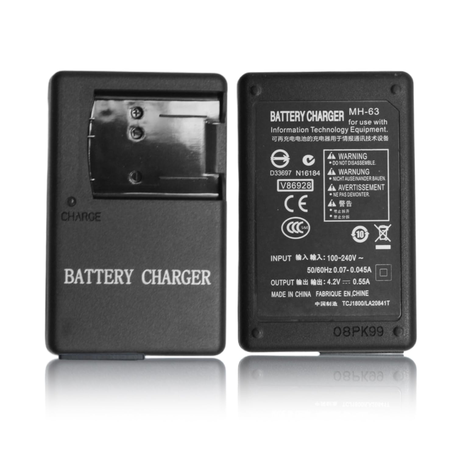 MH63 MH-63 Caricabatterie Rapido Compatibile con Batteria Nikon ENEL10 EN-EL10 e Coolpix S60, S80, S200, S210, S220, S230, S500, S510, S520, S570, S600, S700, S300, S40, S4000, S3000, S400, S40