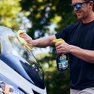 Invisible Glass 92084-2PK Clear Plastic Cleaner for Cars, Motorcycles, RVs, Boats, Helmet Visors, Golf Carts, Acrylic and Vinyl Windows, Streak-Free, Haze-Free, Removes Static, 22 Fl Oz, Pack of 2