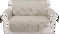 Vista 31 de Fundas reversibles para sofá biplaza, protector de muebles (sofá biplaza, camello/beige)