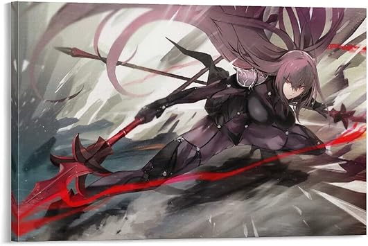 Amazon Fate Grand Order スカサハアニメキャンバスアートポスター寝室の装飾ポスターリビングルームオフィスホーム壁の装飾絵画 24x36インチ 60x90cm ウォールステッカー オンライン通販