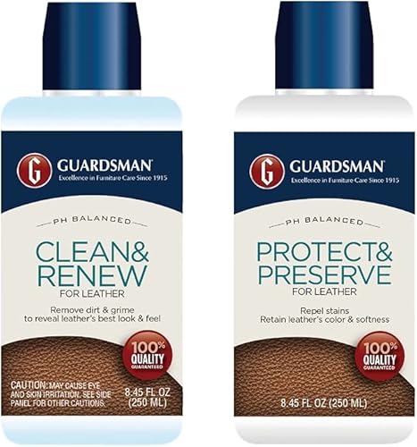 Guardsman Paquete de cuidado de cuero limpiador de cuero y protector de cuero