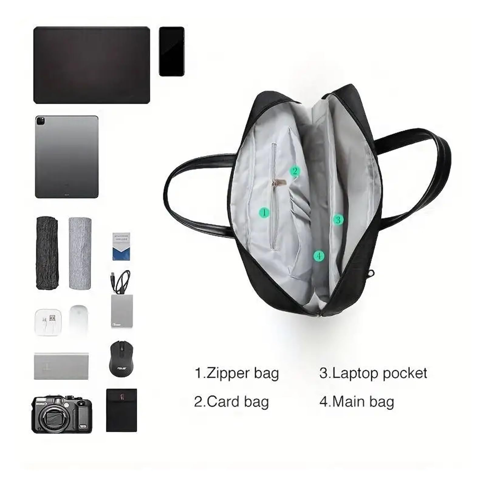 Borsa a tracolla impermeabile da 15,6 pollici per computer portatile da 15,6 pollici