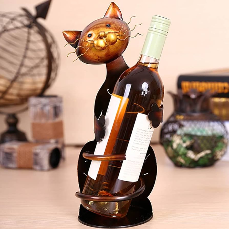 Amazon｜HEMOTON ラッキー猫ワインボトルホルダー装飾ワイン