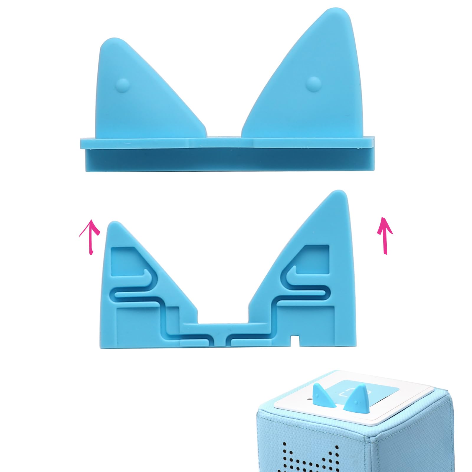 NUOGELIYA Replacement for Toniebox Cable with Electronic Buttons, Silicone Ears (Blue)