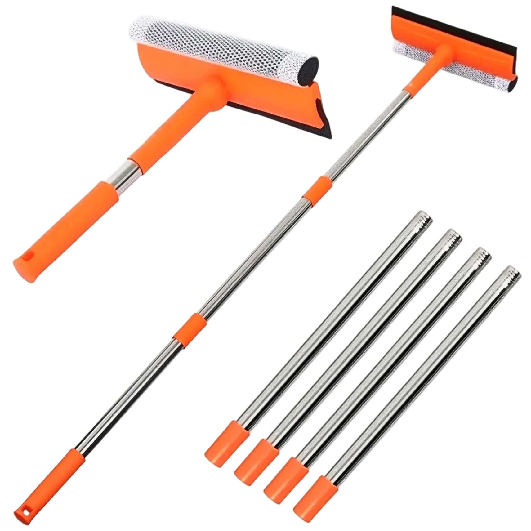 Nettoyage de vitres hautes sans effort grâce au balai raclette 2 en 1 Gcroet extensible