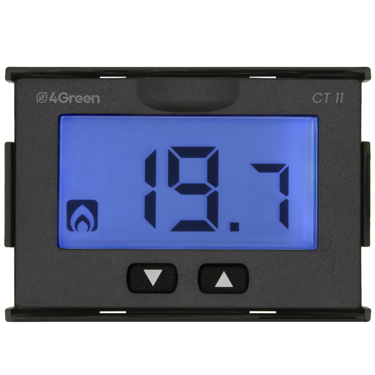 CT 11B - Termostato da Incasso 503 (3 moduli), Display Retroilluminato Blu, Termostato Ambiente per Caldaia e Condizionamento, Alimentazione a Batteria, Frontalini Bianco e Grigio