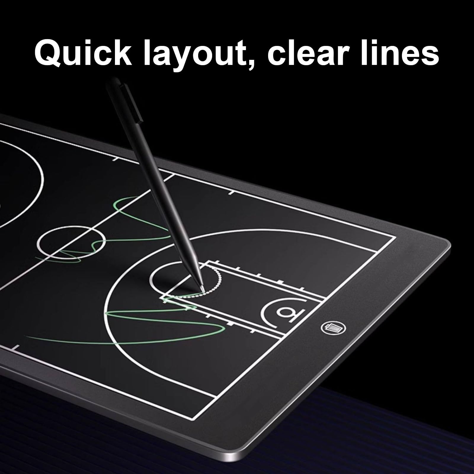 Lavagna Tattica LCD per Pallacanestro, Lavagna Tattica Elettronica per Pallacanestro per Allenamento, Insegnamento, Competizione e Comando(20 inches)