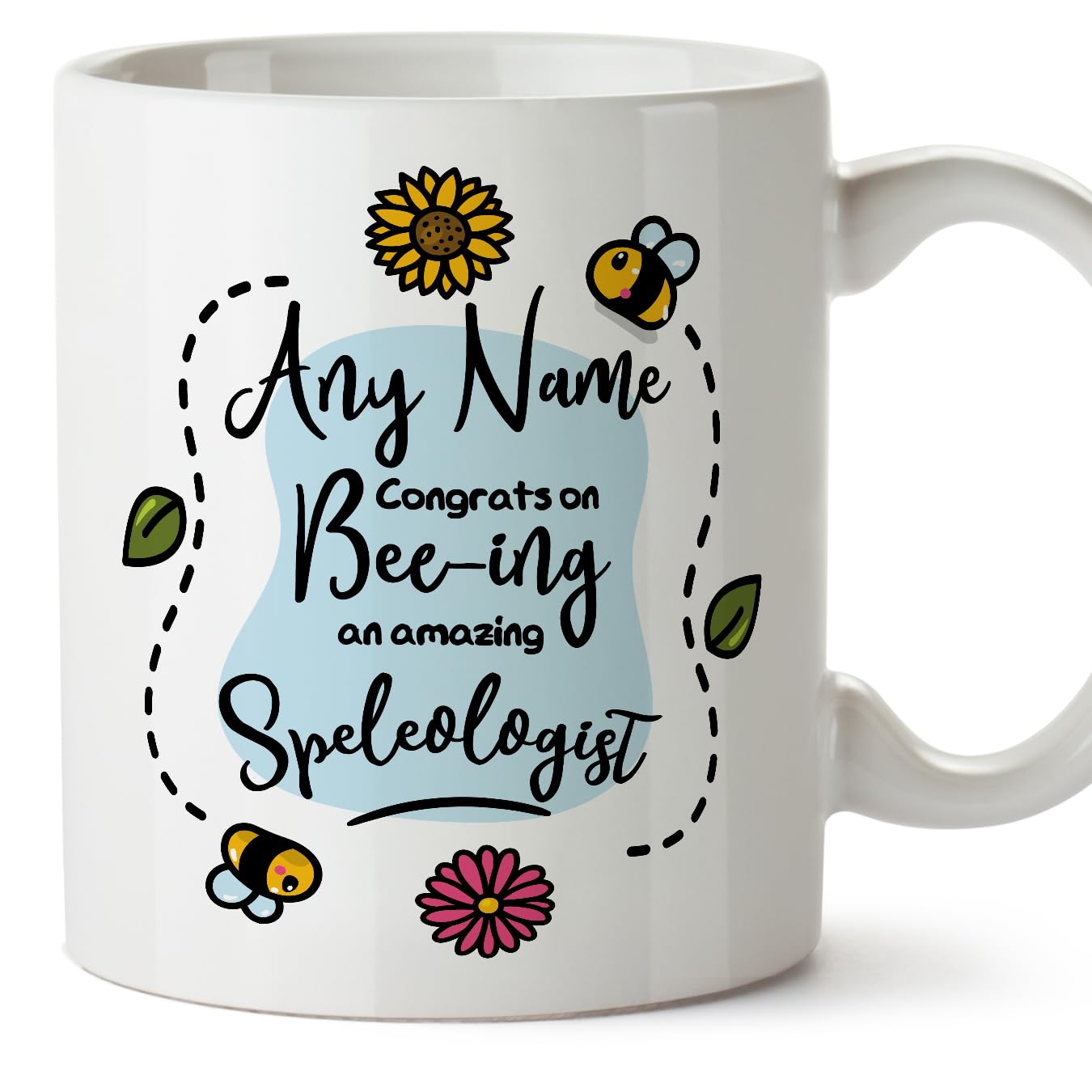MUGFFINS Personalised Mug for SPELEOLOGIST - in English - Thanks for Beeing - Funny Custom Gift for Colleagues - Ceramic 11oz Mug