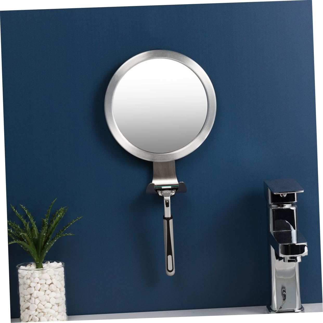 DOITOOL Duschspiegel Beschlagfrei mit Saugnapf für Badezimmer und Wc Antibeschlag Rasierspiegel ohne Bohren für Dusche und Reisen