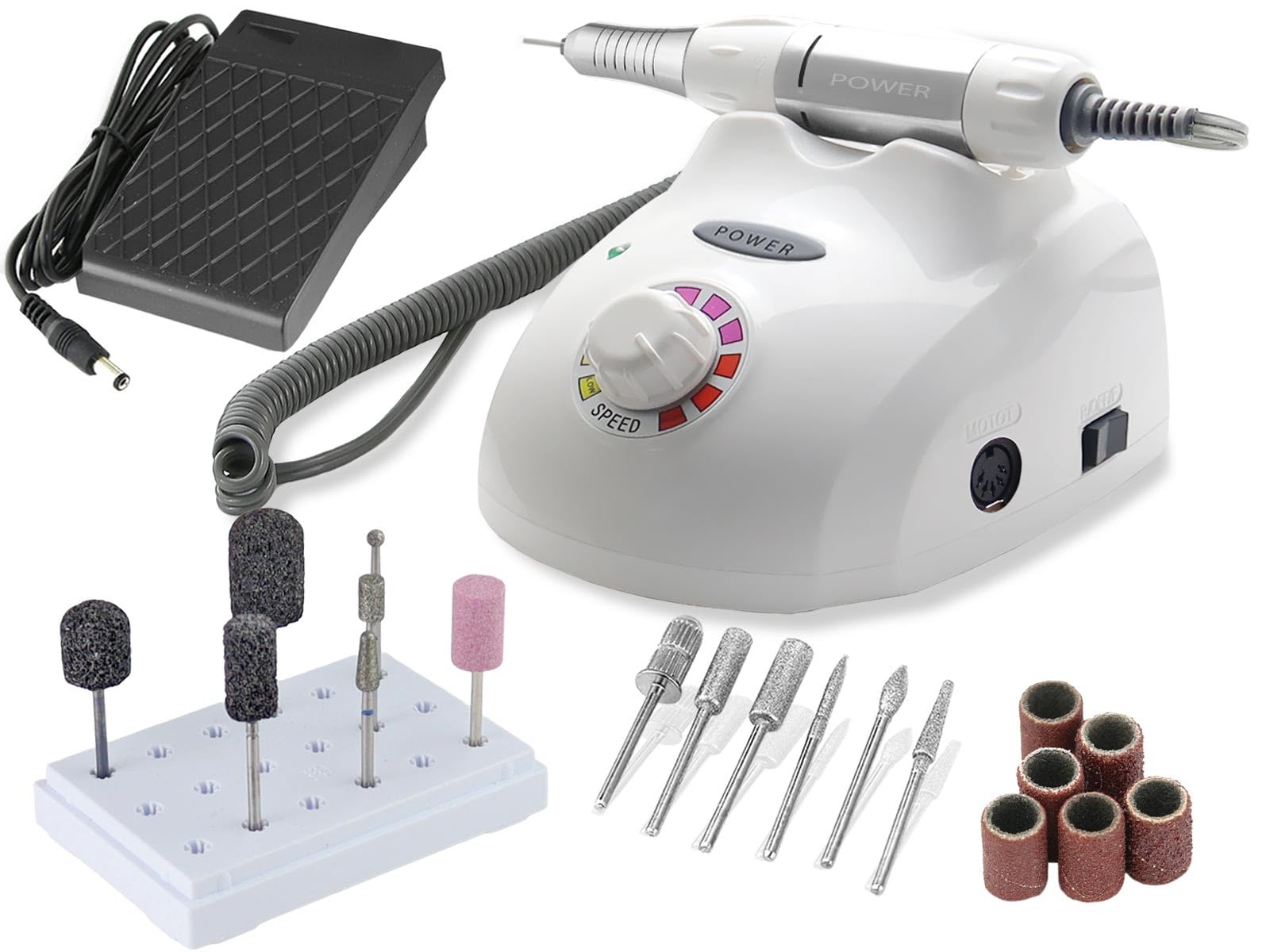 Profi Fußpflegegerät Pediküre Set Schleifgerät für die Hornhautentfernung | Hornhautenferner mit speziellem Fräser-Set für die Entfernung von Hornhaut