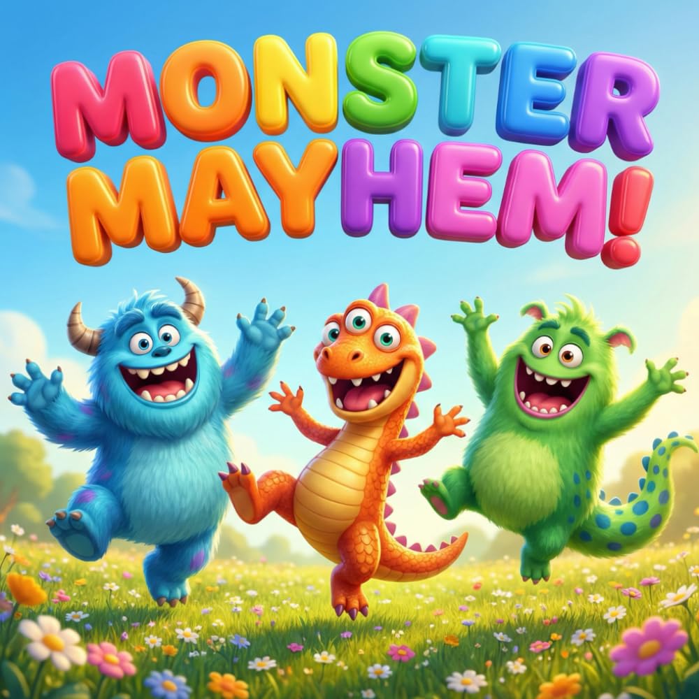 Monster Mayhem! Coloring Book: Fun and Silly Monster Adventures for Kids Ages 4-8 with Cute Creatures and Magical Castles