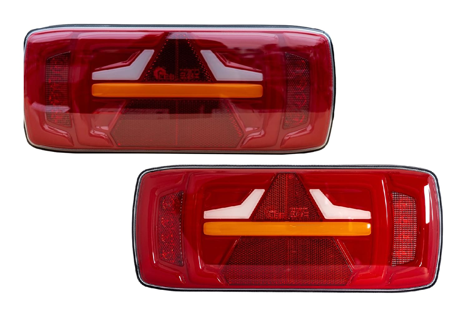 Lampy tylne TruckLED L1918+L1919 LED 6 funkcji lewa+prawa | Wodoszczelne tylne światła IP67 z 6 funkcjami i dynamicznym kierunkowskazem do samochodów ciężarowych, przyczep i traktorów.