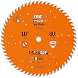 CMT P10060 ITK Plus Finish Saw Blade, 10 x 60 Teeth, 10° ATB+Shear with 5/8-Inch bore