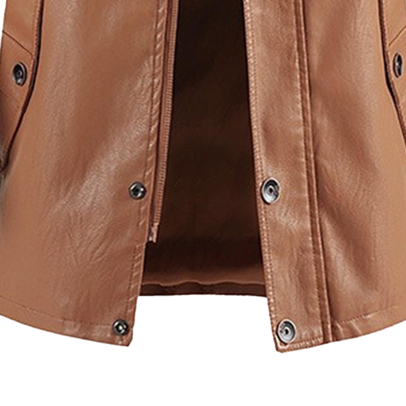 Giacca da uomo in ecopelle di media lunghezza gotica autunno inverno colletto alla coreana giacca in pelle Bussiness PU trench coat