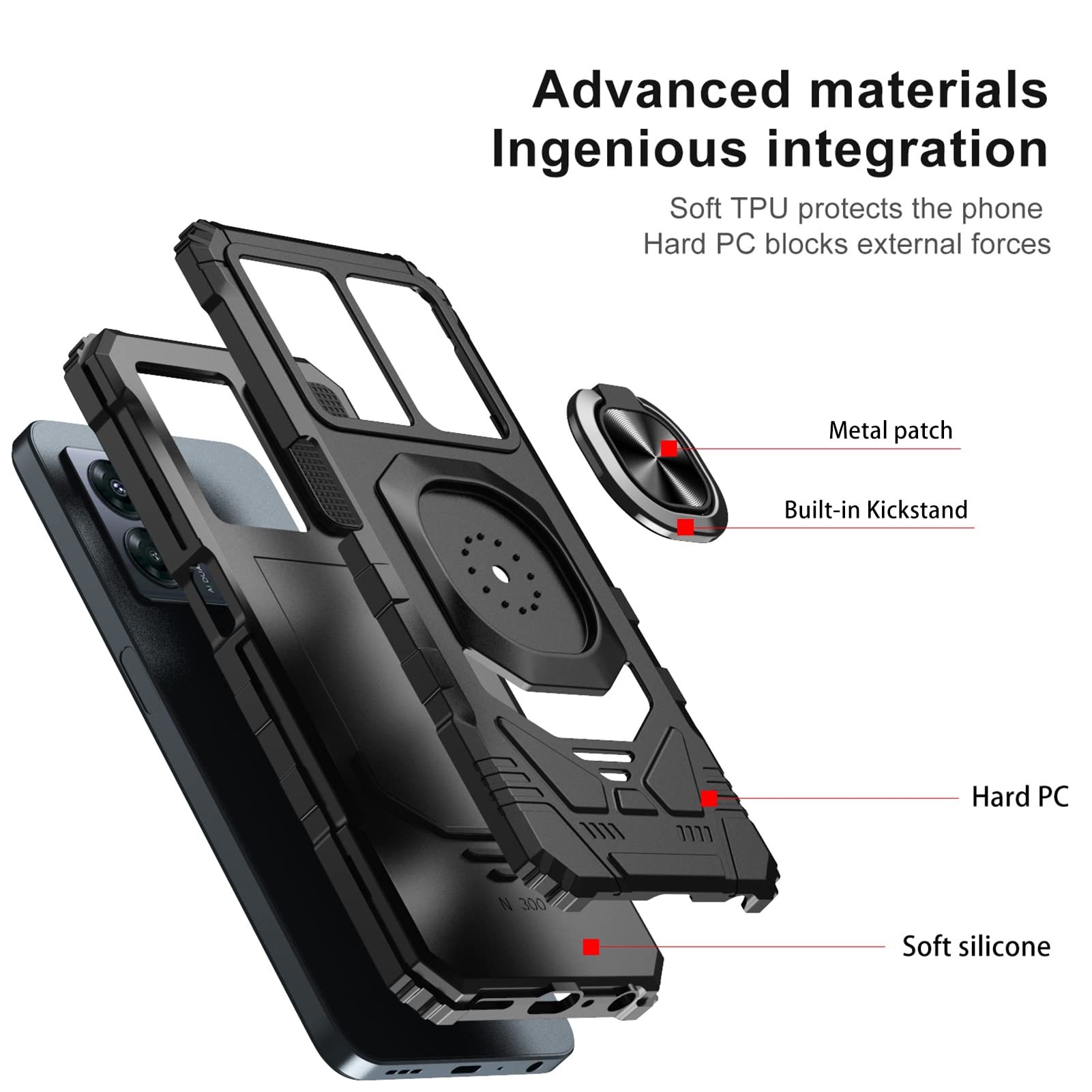 Amazon.com: Ailiber for AT&T Propel 2 5G Phone Case, Cricket Magic 2 5G Case  with Screen Protector, Ring Kickstand for Magnetic Car Mount, Military  Grade, Shockproof Rugged Cell Phone Case-Black : Cell