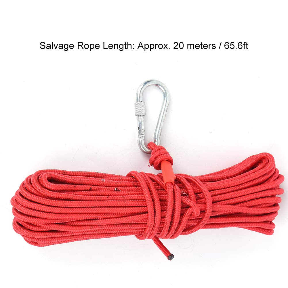 Outil De Pêche Lifting Magnet River Recycling N35 357lbs Revêtement 3 Couches + 20 Mètres De Corde Rouge Pour La Récupération De La Pêche à L'aimant Dans Le Boulon à œil Rond En Néodyme