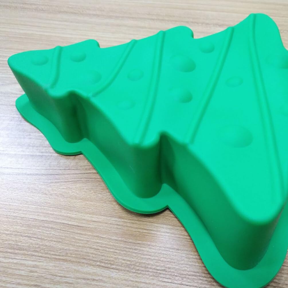 ABOOFAN Moule à gâteau en silicone 3D en forme de sapin de Noël anti-adhésif pour fêtes de fin d'année, mousse, muffins, fondants, bonbons