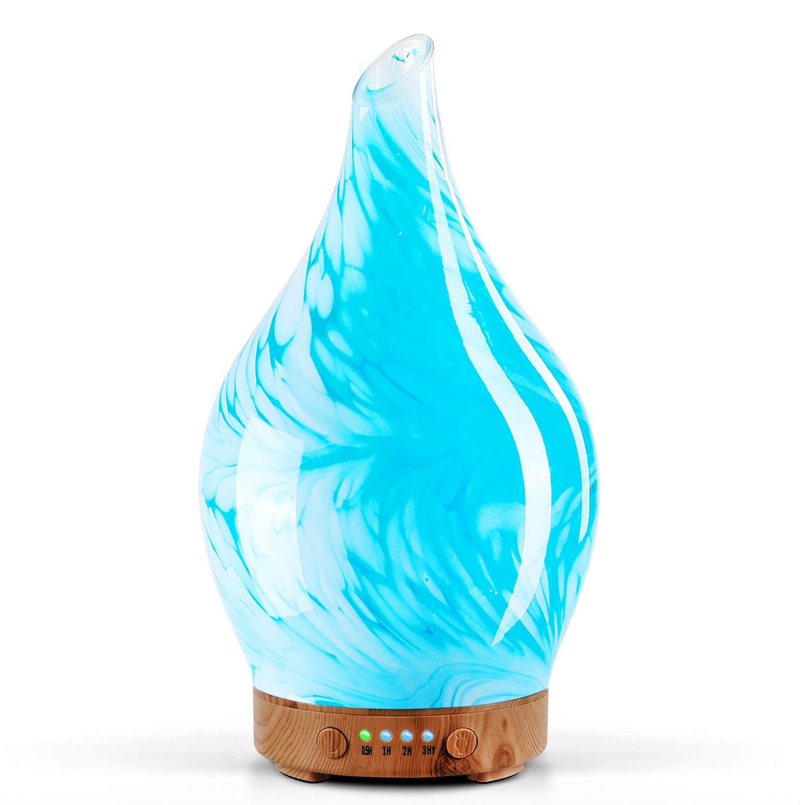 Porseme 280ml Essential Oil Diffuser Glass Color Changing Aroma Air Diffusers Aromatherapy Ultrasonic Cool Mist Humidifier 7 Running Hours Waterless Auto-Off for Sleeping, Yoga, Office, Spa (Desert) — view 23