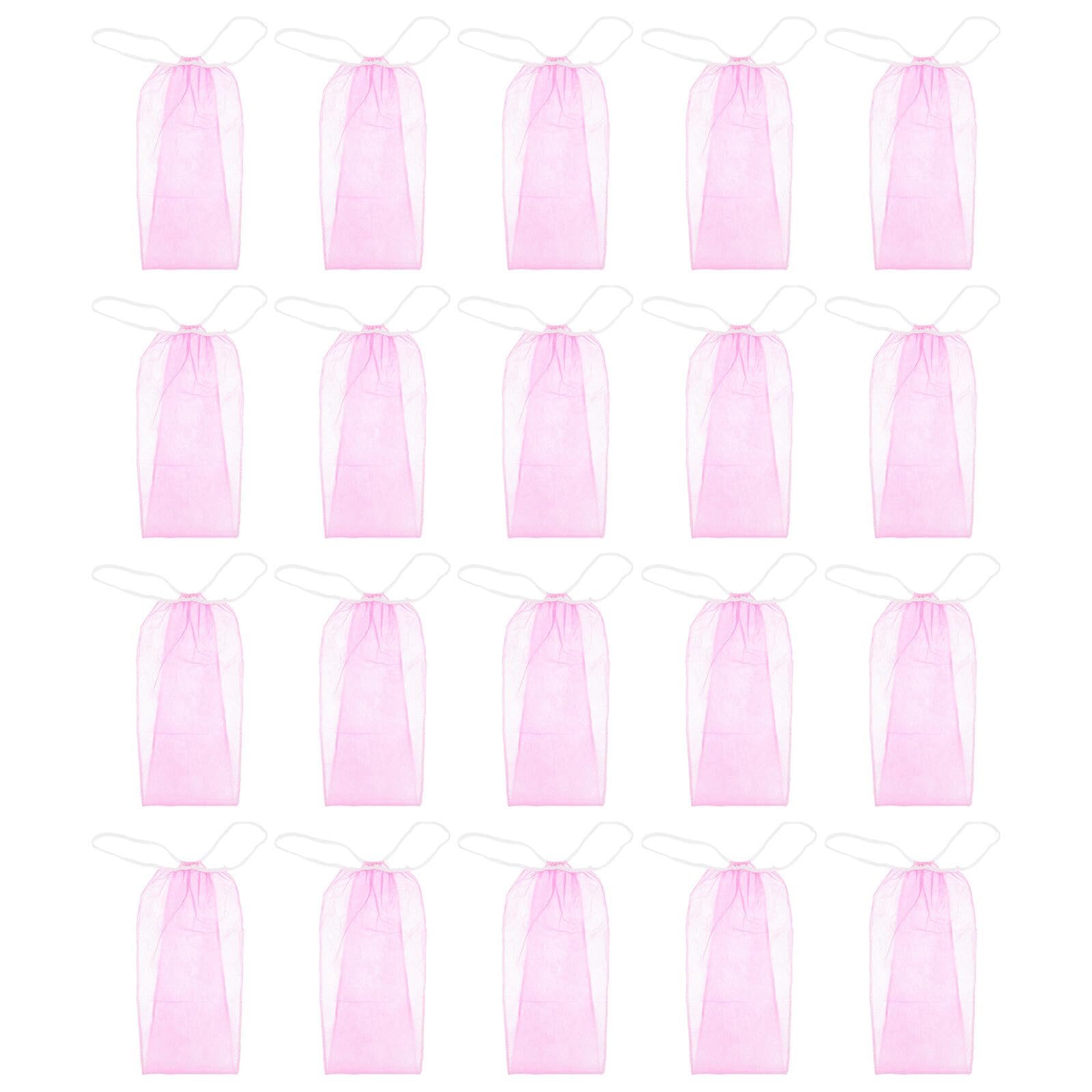 20pcs Women Disposable T-String Thong Underpants Non-Woven Fabric Spa Disposable Underwear for Sauna and Massage, Pink One Size