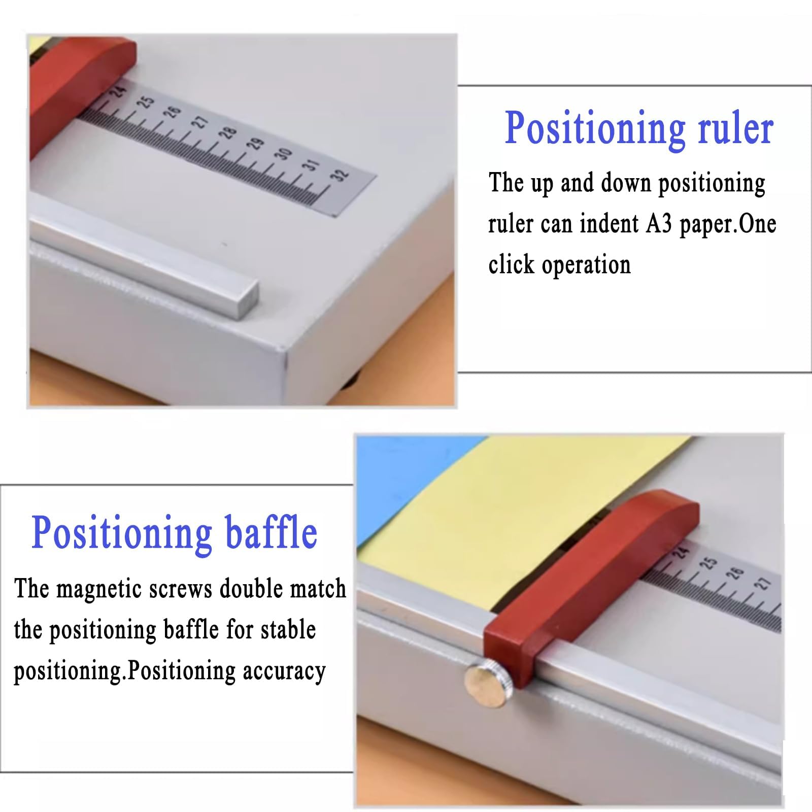 Gepunktete Linienordner, Papierfaltenmaschine mit Positionierungslineal und Griff, 0,8 mm Tiefe, 460 mm Breite, für Büro und Druckerei