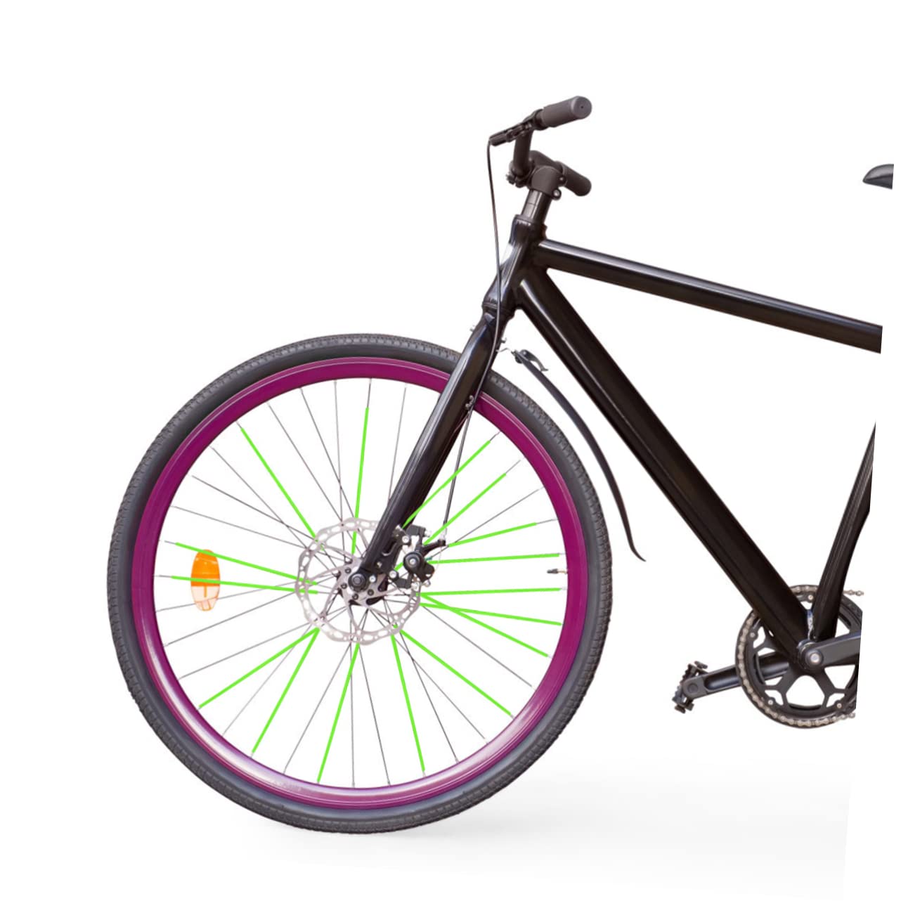 GAROZATION Bike Wheel Spoke Reflectors Reflective Strip for Motorcycles Mountain Bikes Enhance Visibility Quick Tool- Installati