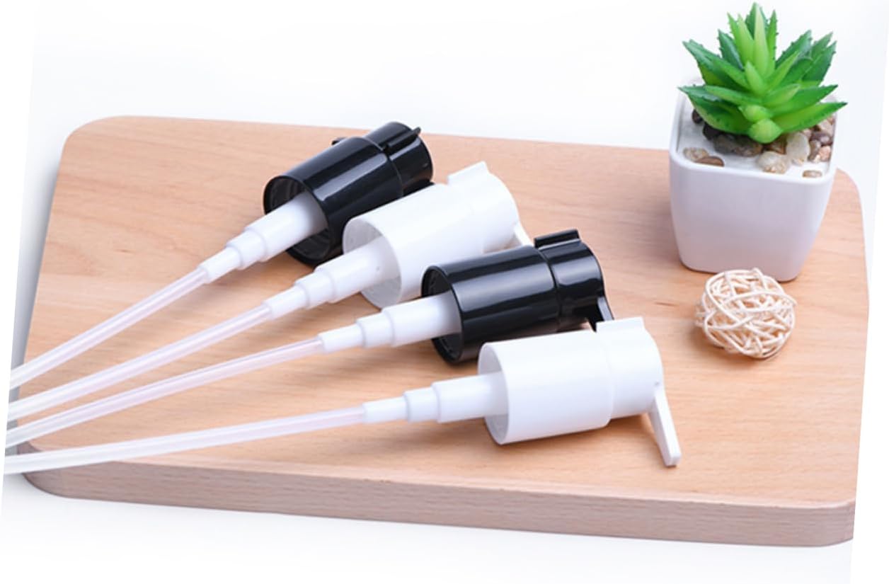 8Pcs Plastic Lotion Pump Heads with Clips, 24 Thread Refillable Dispensers image 2