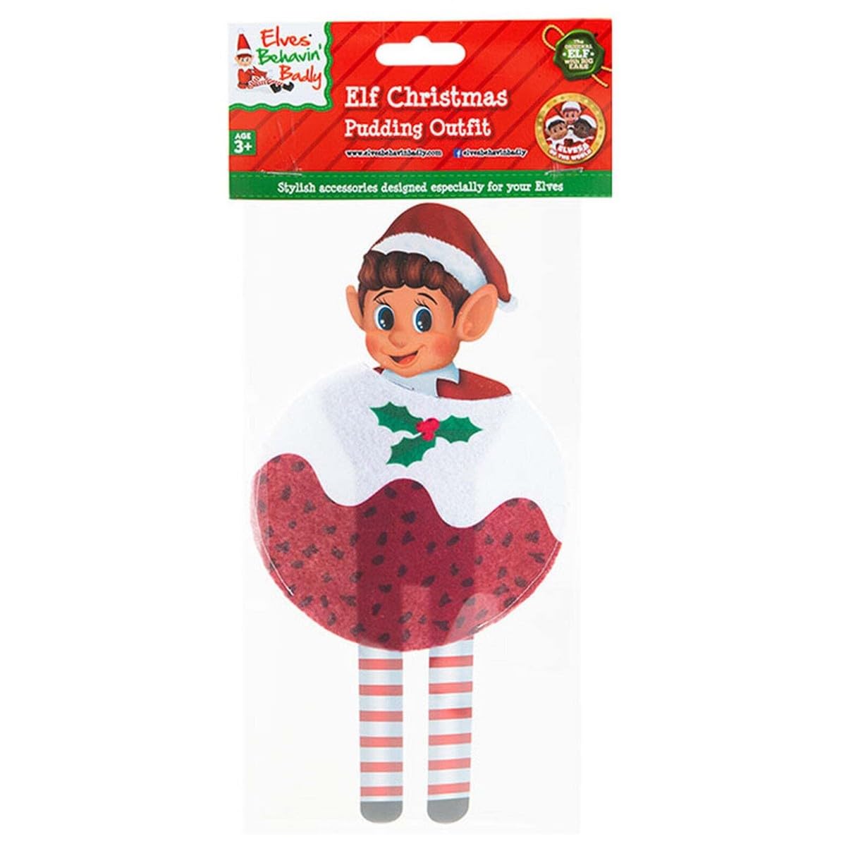MARUKATSU Elves Behavin' Badly- Elf Papá Noel Elfo de Vinilo Suave de Pierna Larga con Sombrero con 1 Pieza de Ropa incluida- Ropa Modelo Aleatorio