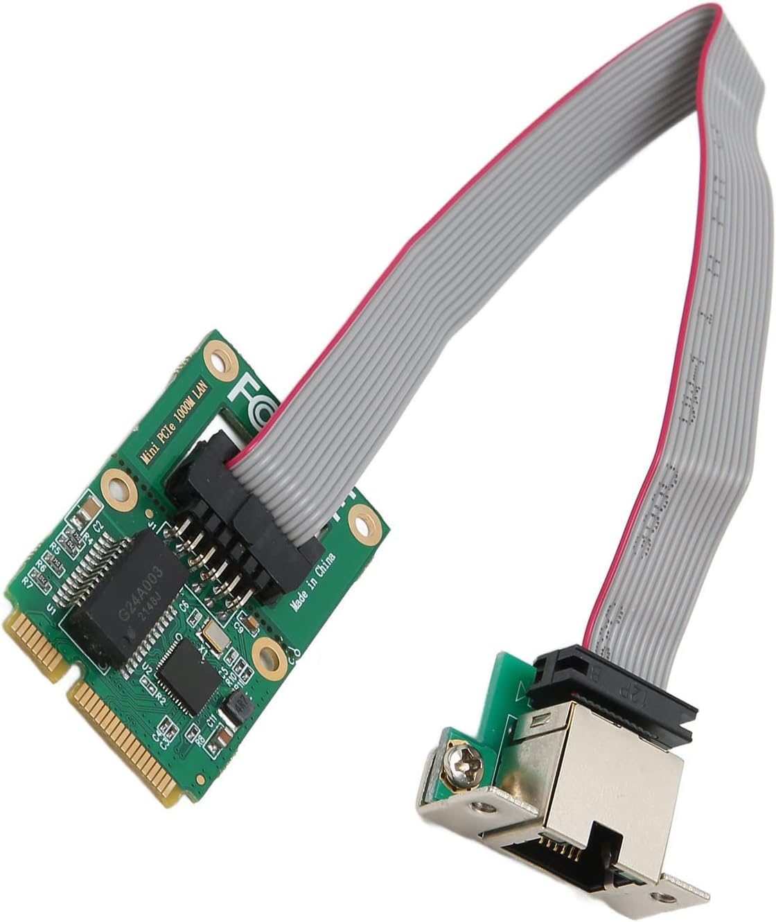 Mini PCIe Network Controller Card, 10/100/1000Mbps RJ45 LAN NIC Card, Supports IEEE 802.1Q VLAN Tagging, PCI-E Gigabit Ethernet Adapter for Desktop Computer