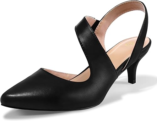 mysoft Zapatos de tacón bajo para mujer con tira al tobillo de 2 pulgadas para vestido, bombas de kitten para boda y fiesta, zapatos de ancho