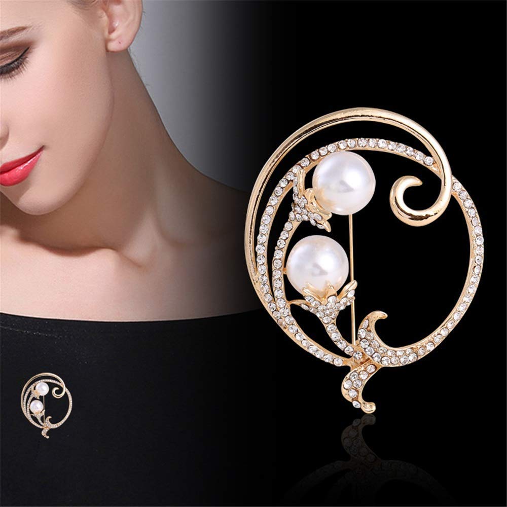 Elegant Brooches Broches for Women Flower Pearl Brooch Pin Elegant Suit Dress Brooches for Women Badge Hija