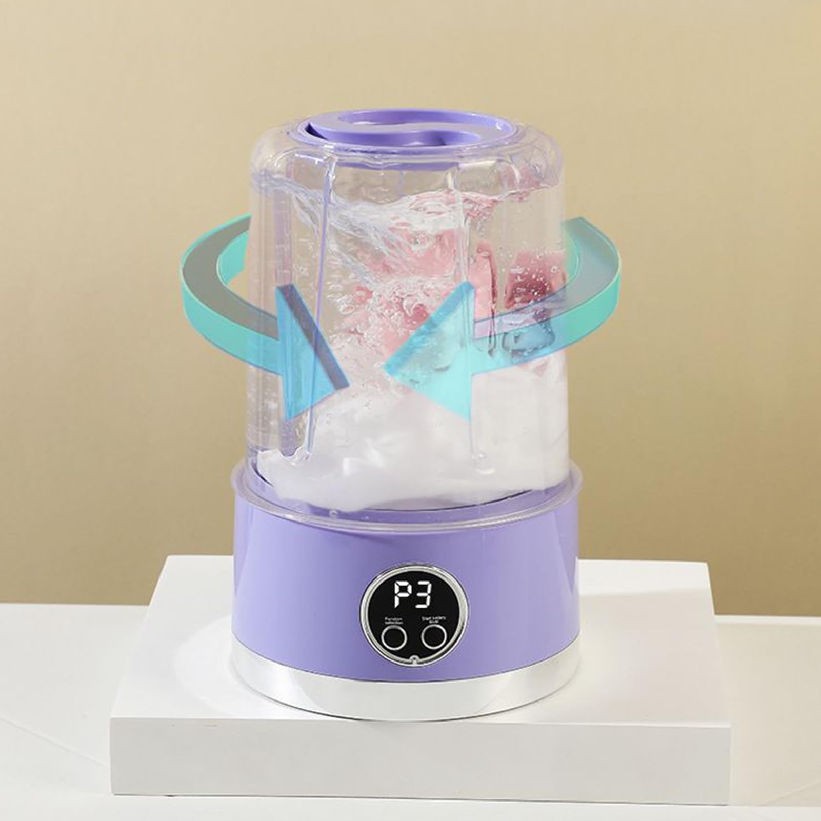 Lavadors Portátil Mini Recargable, Con Centrifugador, 20x13x13 cm Capacidad Para Ropa Interior, Calcetines Y Ropa De Bebé, Lavado Con Batería De Larga Duración, Ideal Para Viajes Y Espacios Pequeños — view 6