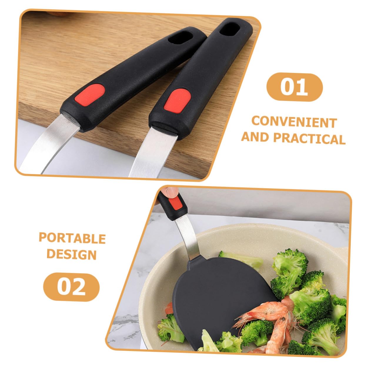 Juego de Espátulas de Silicona 3 Piezas para Cocina Antiadherente | Acero Inoxidable y Silicona, Resistente al Calor, No Raya Recubrimientos, Reutilizable, Negro, para Hogares y Restaurantes