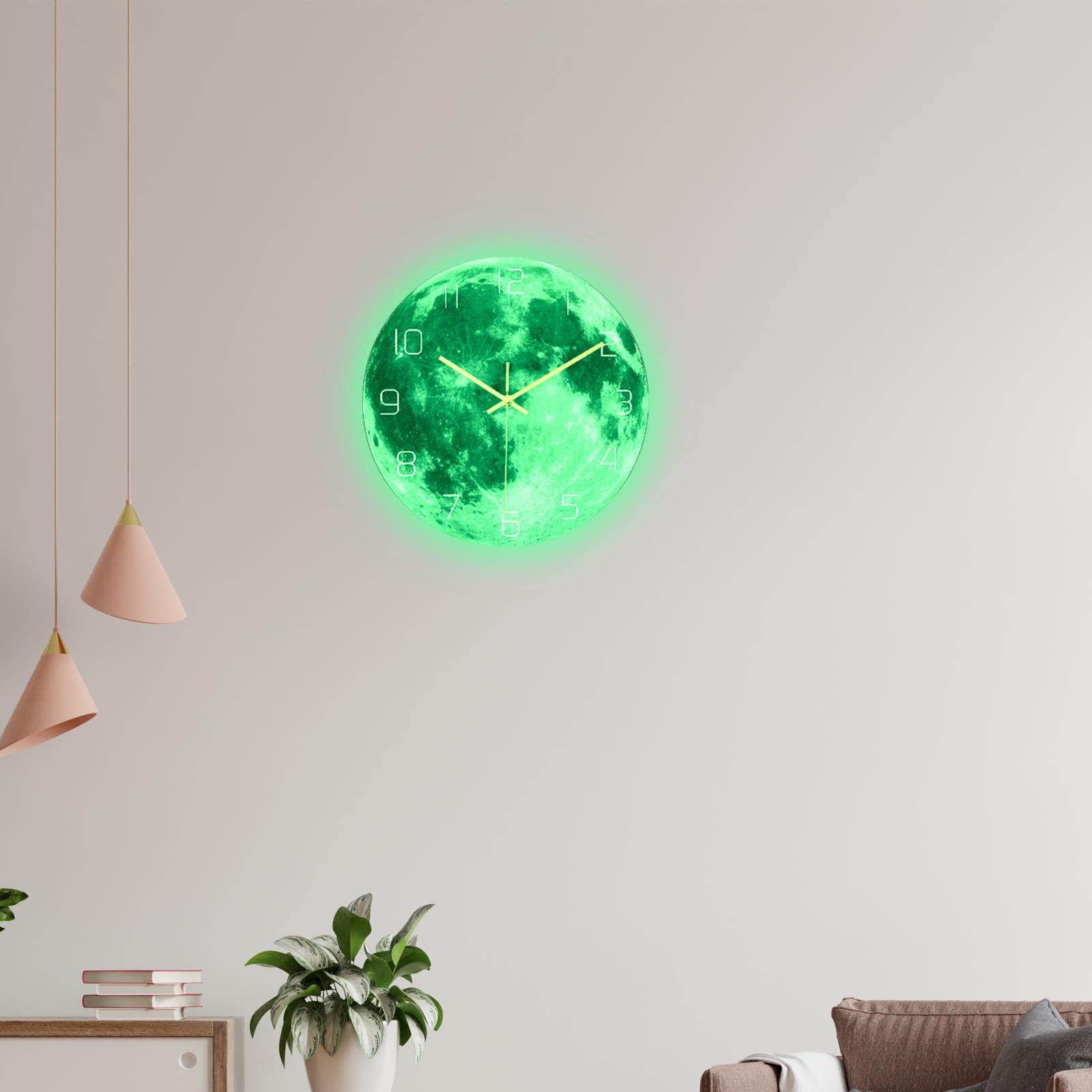 Reloj de Pared Luminoso Acrílico con Movimiento Silencioso Números y Estilo Contemporáneo Apto para Cocina y Restaurante 30cm