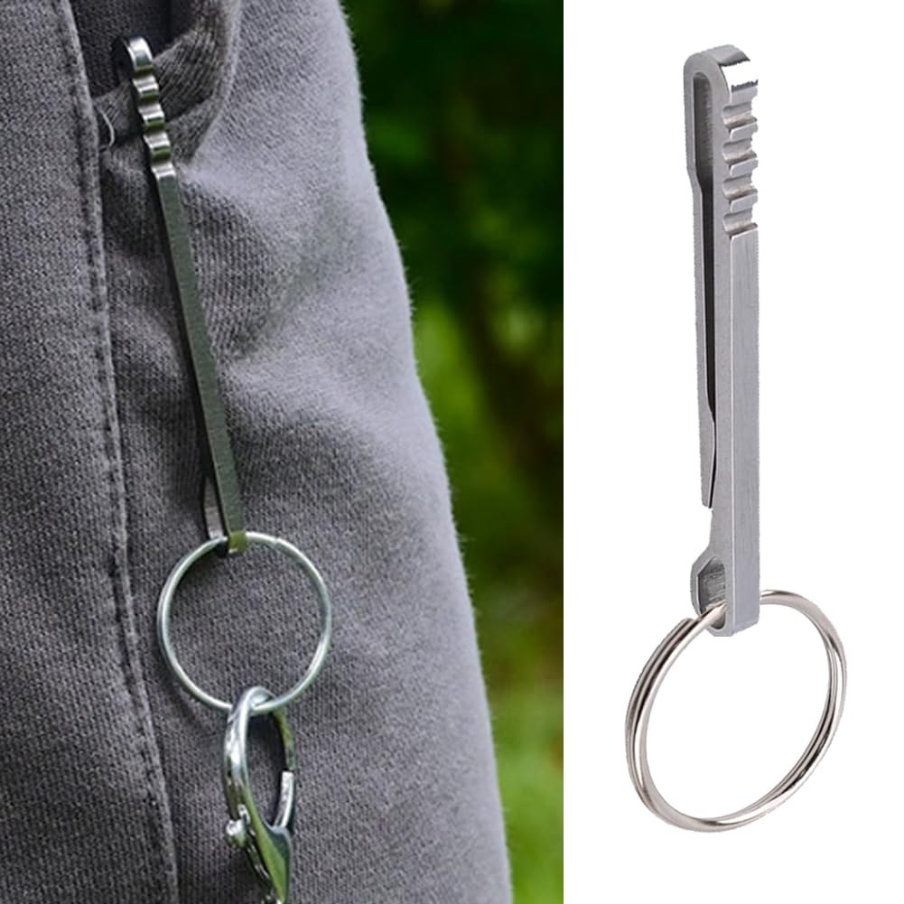 Wefitfix ベルトクリップ ベルトフック 使いやすい キークリップ キーホルダー ズボン 鍵 ベルト クリップ ベルト吊り下げ コンパクト 持ち運び便利 アウトドア用品 (シルバー) [並行輸入品]