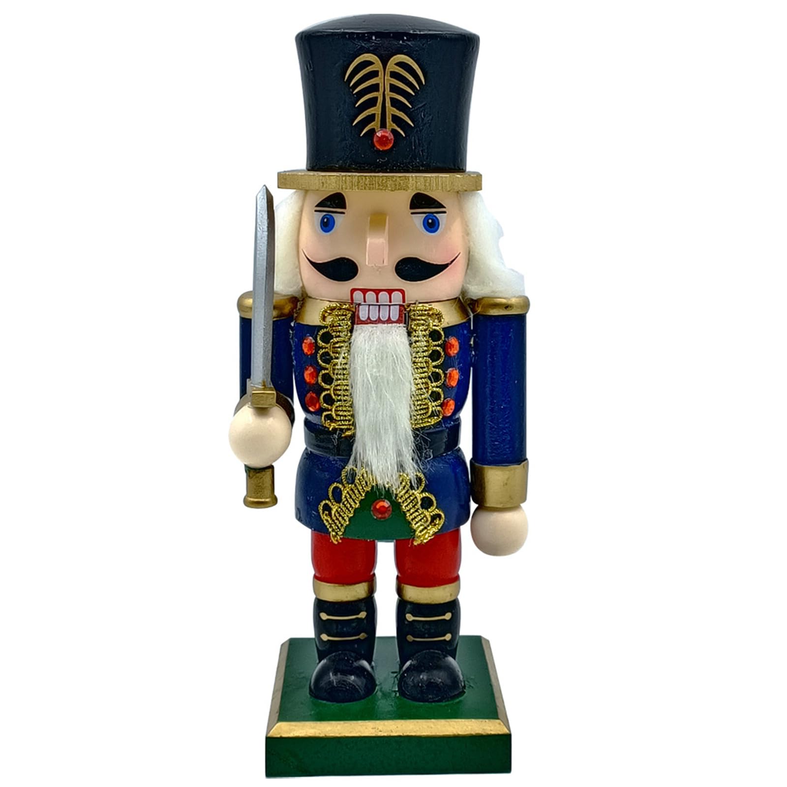 Tsophreniq 1PC Christmas Nutcrackers Wood Nutcrackers Soldier Puppet Display Ornament for Kitchen Christmas Decorations Soldier