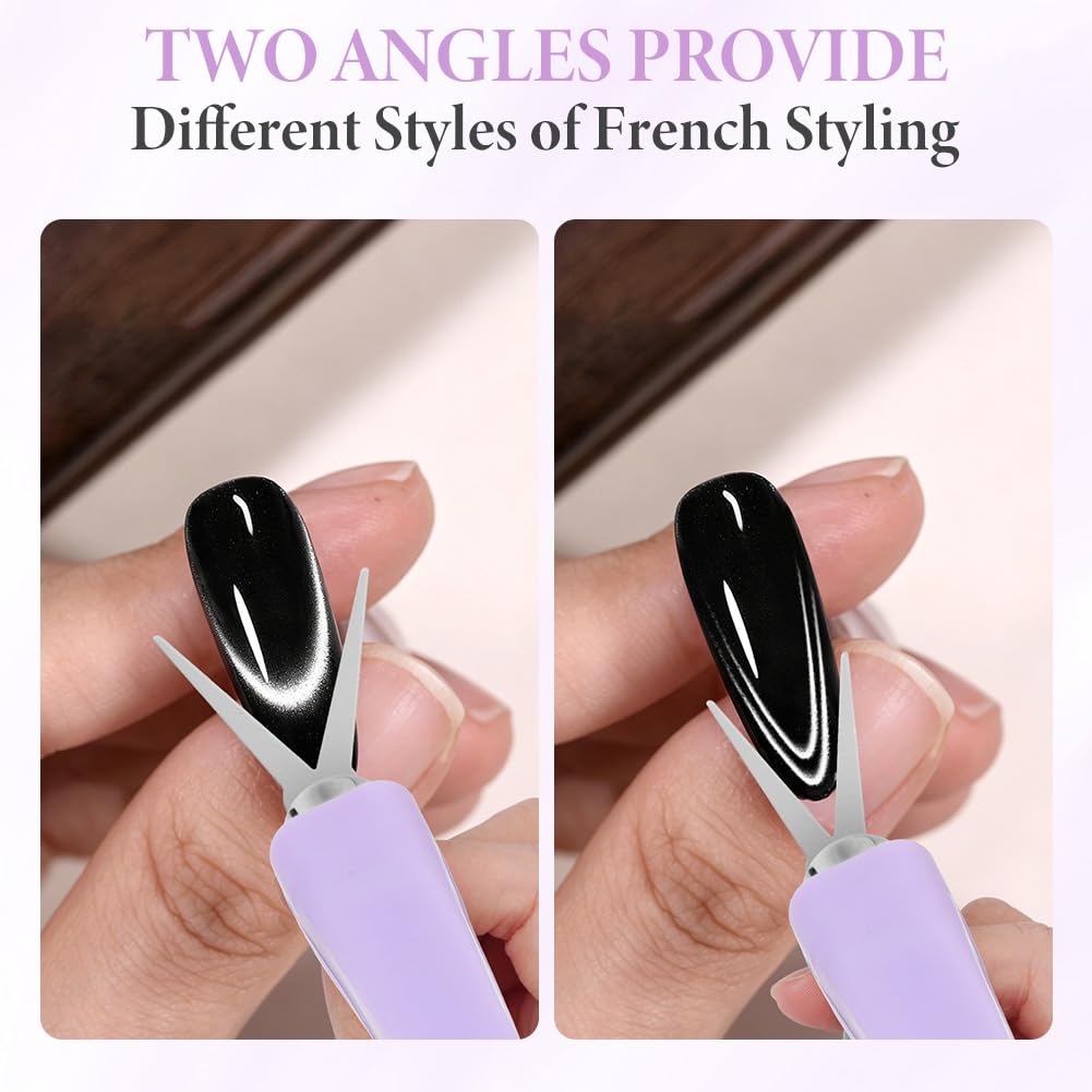 7 Pièces Aimant Cat Eyes Ongles Ensemble, 8 in 1 Aimant Ongle, Cat Eye Magnet, Cat Eye Magnet, Outils de Nail Art DIY, Stylos Magnétiques Cylindriques avec Lapin et Cœur