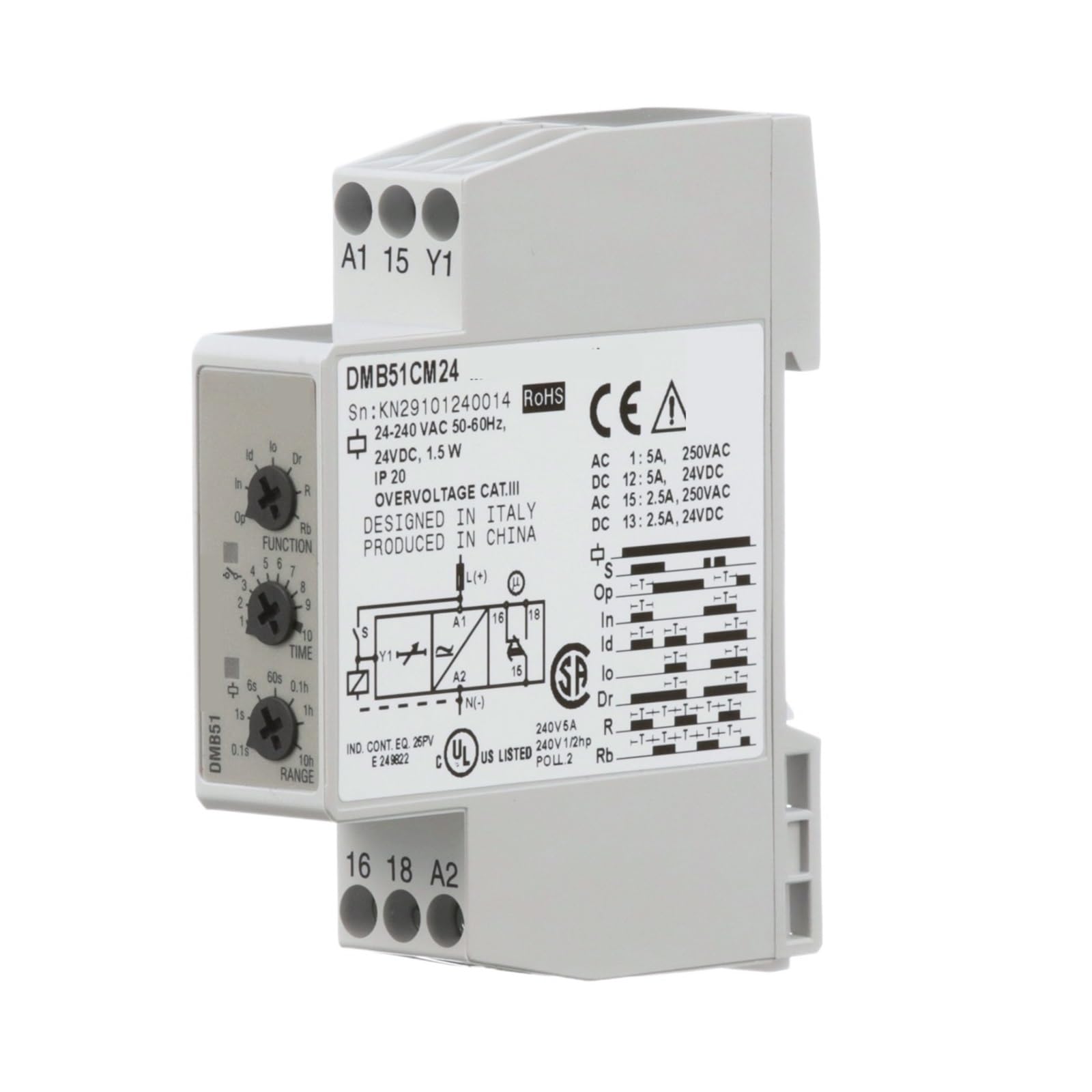 ZVQYSGIW DMB51CM24 Time Protection Relay 1PCS