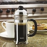 Vista 3 de BonJour Coffee Stainless Steel French Press with Glass Carafe, 33.8-Ounce, Monet, Black Handle