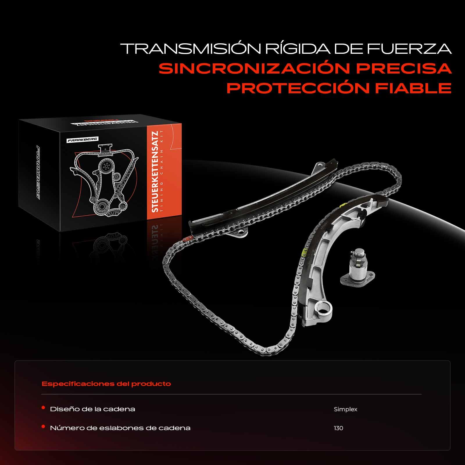 Frankberg Kit de cadena de distribución | Compatible con: A.v.e.n.s.i.s Station Wagon T22, A.v.e.n.s.i.s T25, C.o.r.o.l.l.a Compact E11, A.v.e.n.s.i.s T22