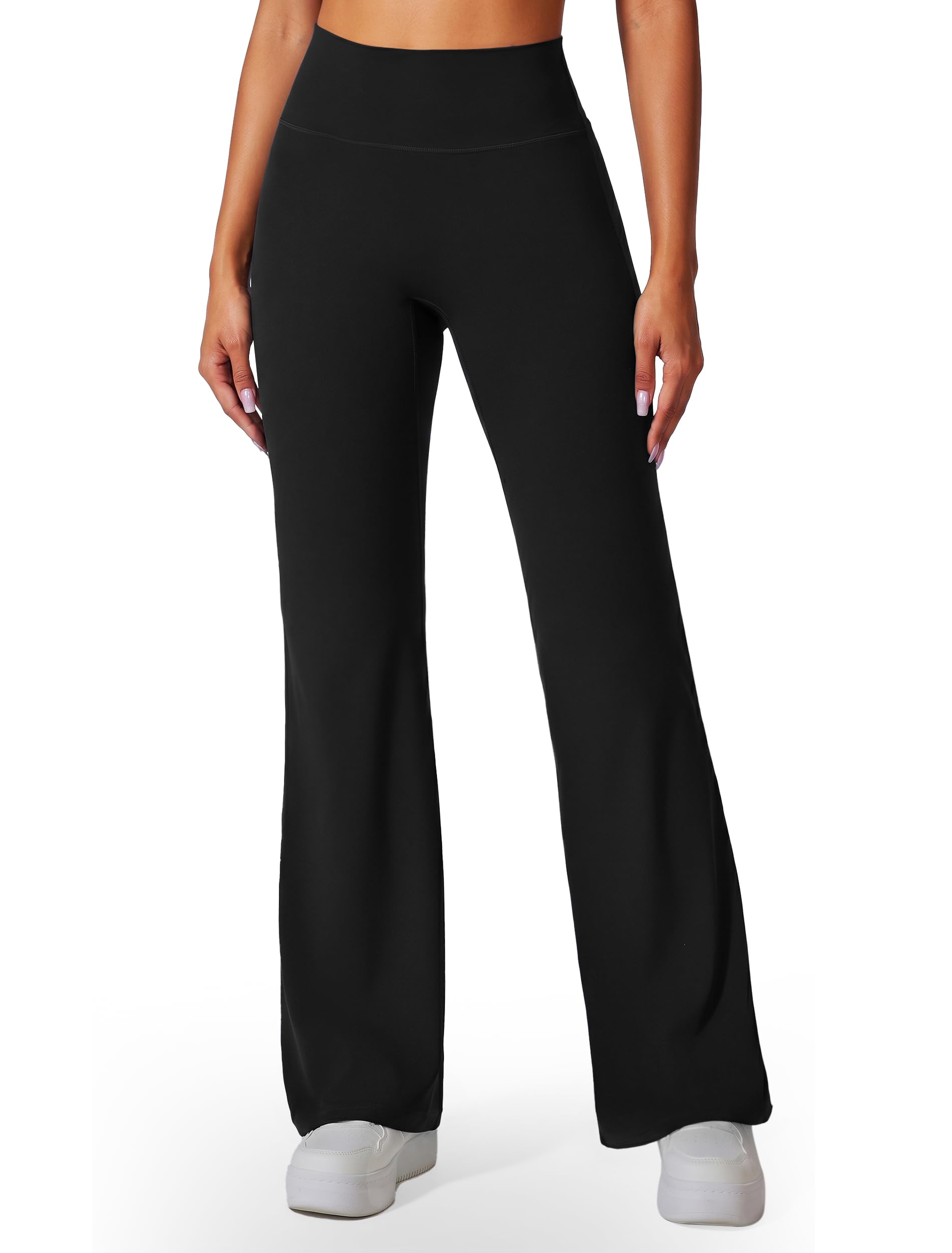 Libin Yogahose Damen Flared Sporthose Leggings | Schlaghose，Flared Leggings，Nahtlose Verarbeitung Sporthosen, Elastische Yogahosen Damen, Hohe Taille, für Yoga & Sport