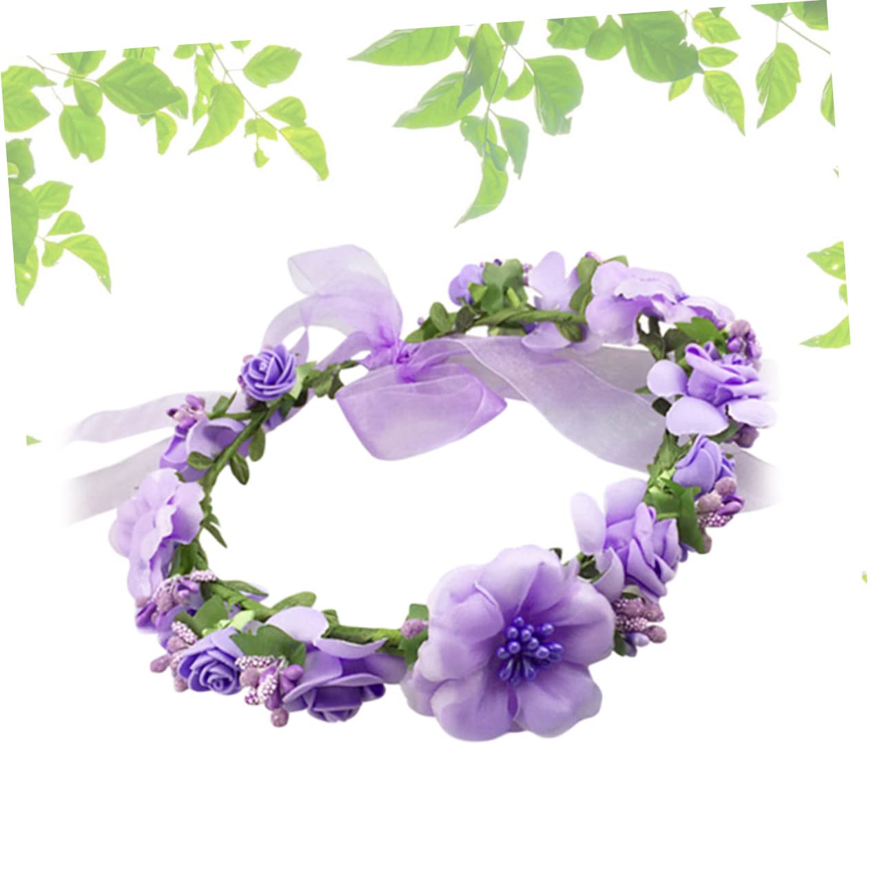 minkissy 3pezzi Floreale Per Sposa e Damigelle Ghirlanda Di Fiori Per Matrimonio e Party Accessorio Elegante e Naturale Per Foto e Cerimonie